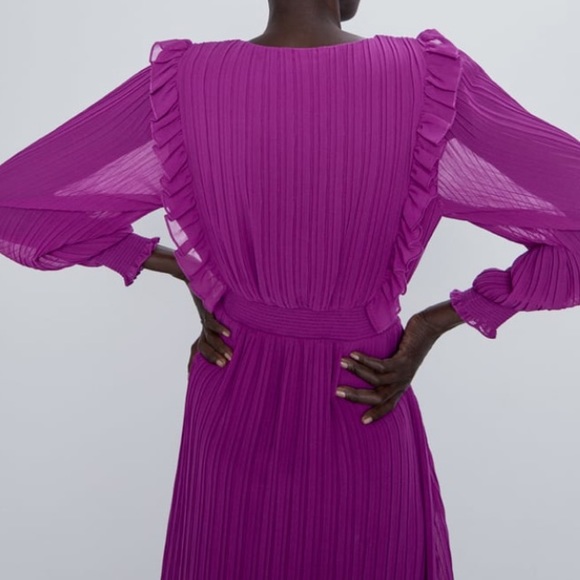 zara purple paisley dress